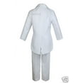 thumbnail image 6 of 6pc Baby Toddler Kid Boy Baptism Christening Formal Tuxedo Suit Stole White S-7, 6 of 6