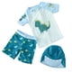 thumbnail image 1 of Conjunto de traje de baño de dos piezas para bebés y niños pequeños traje de baño de cangrejo traje de baño con sombrero UPF 50+, 1 of 6