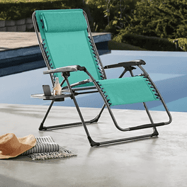 ECOPATIO Zero Gravity Chair Set of 1 XXL 33In Oversized Outdoor Anti Gravity Chairs Patio Lounge Folding Adjustable Chair with Cup Holder Foot Pad Padded Headrest Support 500lbs Walmart