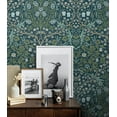 thumbnail image 6 of NextWall Prussian Blue & Moss Green Victorian Garden Peel and Stick Wallpaper, 6 of 9