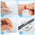 thumbnail image 2 of fastboy R-type plastic transparent adhesive fixed wire buckle, 2 of 9