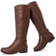 thumbnail image 1 of Botas hasta la rodilla Ruiee para mujer, elegantes y cómodas, de poliuretano marrón, 1 of 1