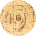 thumbnail image 1 of Ahgly Company Indoor Round Abstract Brown Modern Area Rugs, 4' Round, 1 of 4