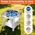 thumbnail image 6 of ARC  200,000 BTU Propane Burner with Foldable Legs, Heavy Duty Stainless Steel Outdoor Gas Cooker for Turkey Fry, Seafood Boil, & Homebrewing, High Pressure 20PSI Regulator & Steel Braided Hose, 6 of 7