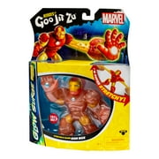 Heroes of Goo Jit Zu GLOW SURGE Iron Man Action Figure, Super Stretchy Goo Filled Superhero, Ages 4+
