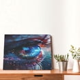thumbnail image 4 of Gukieu Modern Colorful Eyes Print Horizontal Canvas Decorative Painting 12x16 Inch Shrinkage Resistant Frame Hanging Home Wall Art Decor, 4 of 6