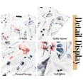 thumbnail image 5 of Fantaslook Womens Tops V Neck Short Sleeve Summer Shirts Babydoll Peplum Tops Tunic Dressy Casual Blouses, 5 of 8