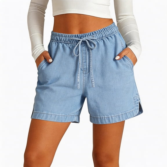 Admvng Women's Denim Shorts High Waist Casual Summer Classic Jean Shorts with Pockets
