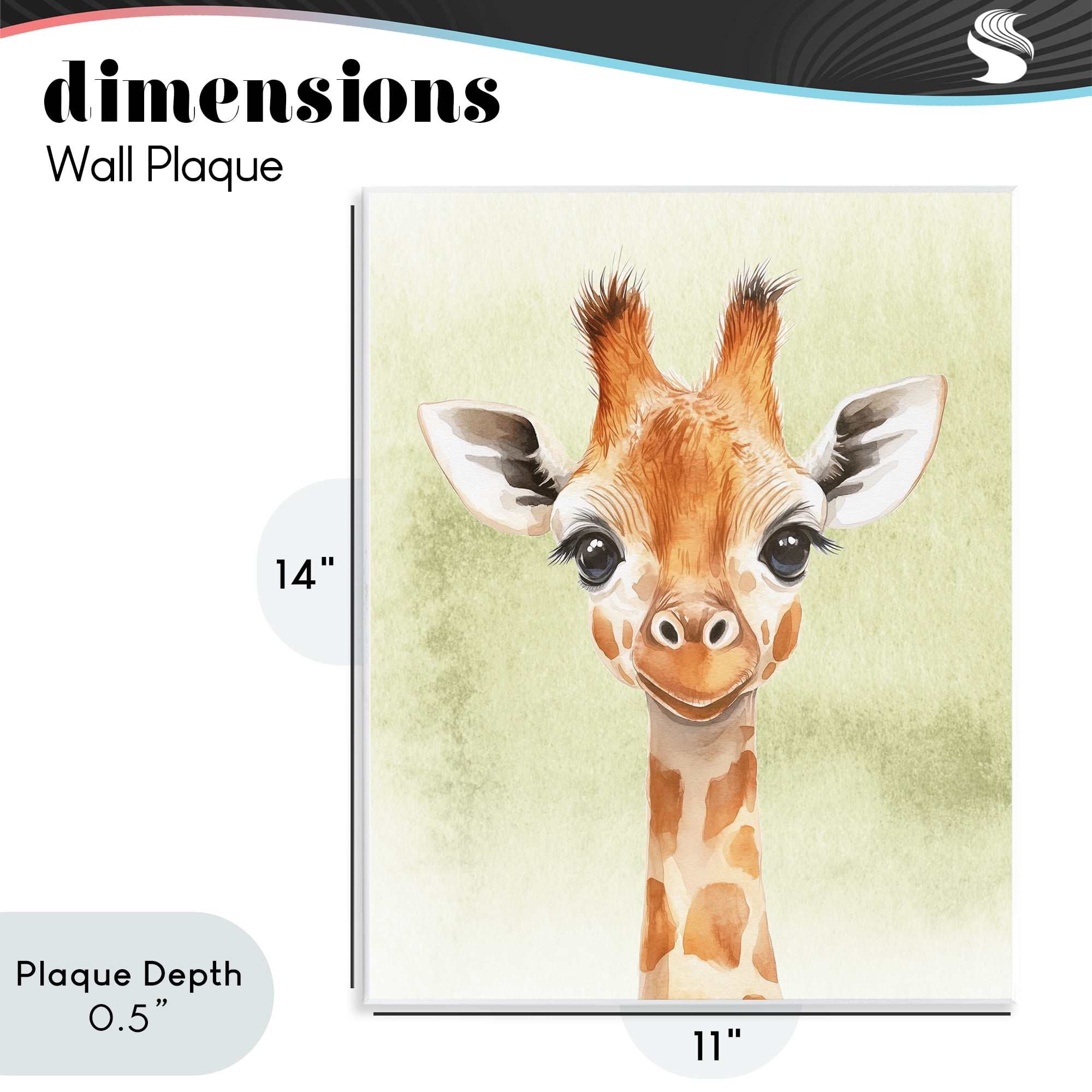 Stupell Industries Jungle Friends Baby Giraffe Wall Plaque Art, design by Christine Simpson Art