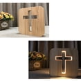 thumbnail image 3 of Desktop 3D Wooden Cross USB LED Night Light Table Lamp Home Decoration Gift, 3 of 5