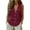 Wine, variant on cocolona Womens Summer Linen Tank Tops Sleeveless V Neck Button Shirts Dressy Casual Solid Color Trendy Blouses