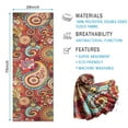 thumbnail image 2 of Red Pioneer Flower and Paisley Pattern Hot Yoga Mat Towel Non Slip for Hot Yoga - Quick-Drying Yoga Mat Cover with 4 Corner Pockets with Travel Bag - Hot Yoga Towel Non Slip 74"x26", 2 of 6
