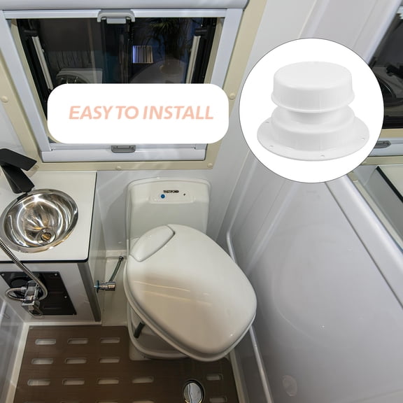 Pretyzoom Rv Roof Vent Cover Plastic White Prevent Small Objects 1 Set