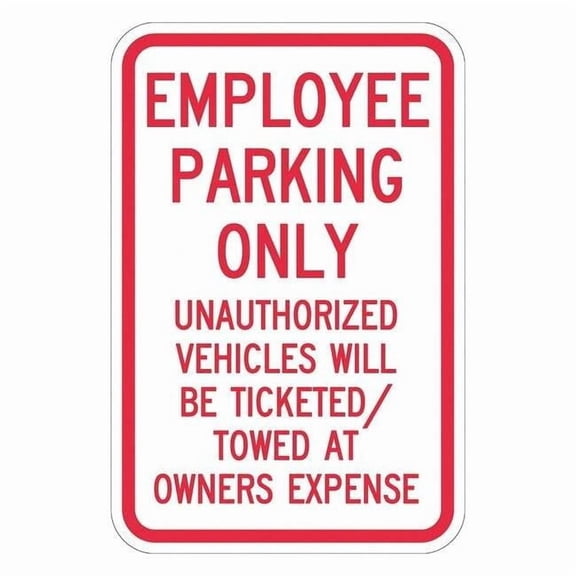 Lyle Employee Parking Sign,18" x 12, T1-1180-DG_12x18 T1-1180-DG_12x18