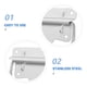 thumbnail image 4 of 2 tiradores de acero inoxidable resistentes para cofres, cajas de herramientas, armarios, baúles de almacenamiento y equipaje, 4 of 7