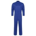 thumbnail image 5 of iiniim Men's Long Sleeve 100% Cotton Coverall Front Half Zipper Dustproof Jumpsuit Workwear Royal Blue M/165, 5 of 7