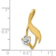 thumbnail image 3 of Real 14kt Yellow Gold Fancy 4mm Diamond Slide Mtg; for Adults and Teens; for Women and Men, 3 of 5