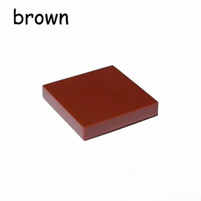 50/200PCS 3068 Size 2x2 Flat Tile 2*2 Bricks MOC Assemble Particles Smooth Building Blocks DIY Educational Creative Toy for Kids brown 200pcs