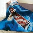 thumbnail image 2 of Dmlowu 4th of July Decorations Fleece Blanket 28x39" Luxury Soft Blanket Multifunctional Bed Blanket Independence Day Warm Throw Blanket for Couch Travel Camping Living Room Home Decor, 2 of 5