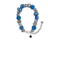 thumbnail image 2 of Delight Jewelry Black Crystal Bicone Blue Paw Print Bead Bracelet, 7"+2", 2 of 4