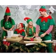 thumbnail image 3 of Disfraz de elfo navideño unisex verde y rojo para niños pequeños, hombres, familia, vacaciones, niñas y mujeres, disfraz de ayudante de Papá Noel, 3 of 5
