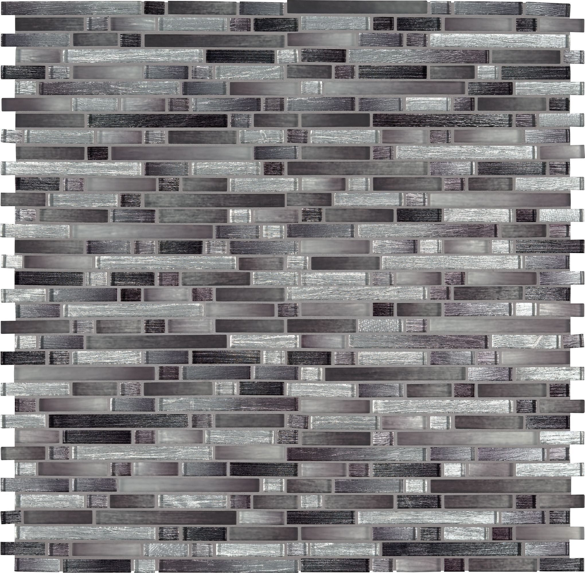 MSI Akaya Nero Interlocking 12 in. x 11.75 in. x 8 mm Glass Mesh-Mounted Mosaic Tile (9.8 sq. ft. / case)