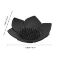 thumbnail image 4 of Unique Bargains 1 Pc Waterproof Soap Holder Flower Black Soap Holder for Bathroom 5.31"x5.12"x1.38", 4 of 6