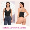 thumbnail image 4 of FITVALEN Women's Shapewear Bodysuit Tummy Control Thong Waist Trainer Jumpsuit Slimming Bodysuits with Built in Bra Full Body Shaper Tops Leotard, 4 of 7