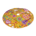 thumbnail image 2 of Bingfone Christmas Tree Skirt Mat Christmas Decoration Interior 30"-Peace Love And Dove Flower Power, 2 of 8