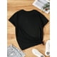 thumbnail image 2 of Camiseta vintage con estampado geométrico para mujer, 100 % algodón, cuello redondo, manga corta, top informal de verano, camisetas de ocio, 2 of 6
