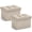 Linen Beige, variant on Ornavo Home 1 Pack Small Storage Ottoman Foldable Collapsible Rectangle Linen Ottoman Foot Rest Stool Seat, for Living Room, Bedroom, Home Office, Dorm - 12 x 16 x 12, Linen Navy Blue