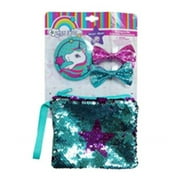 Unicorn Sequin Purse With Mirrow & Bows