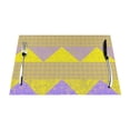 thumbnail image 1 of YFYANG Washable Heat-Resistant Placemats, 70% PVC/30% Polyester, Geometric Diamond Pattern Kitchen Table Mat, 12" x 18" 6 Piece, 1 of 6