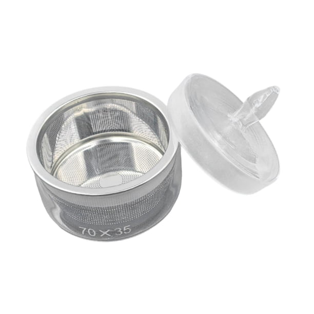 Tarro para lavar aceite de reloj con colador de malla de acero inoxidable con tapa, portátil y fácil de usar. L