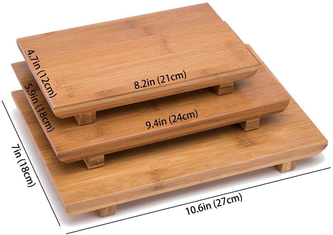 Hinoki sushi serving tray - Geta shape