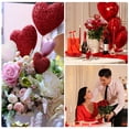 thumbnail image 6 of 6 Pcs Glitter Heart Shaped Picks Puffy Foam Hearts Floral Sparkly Stick for Valentine's Day Wedding Decorations Home Vase Supplies Flower Arrangements Crafts (Red, 3cm x 21cm), 6 of 6