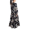 thumbnail image 5 of HBGVBA Girl's Floral Print Maxi Dress Muslim Long Sleeve V-Neck Ankle Length Robe Dresses Floral Embroidery Floral Print Ruffle Modest Daily Wear 3-14 Years, 5 of 5