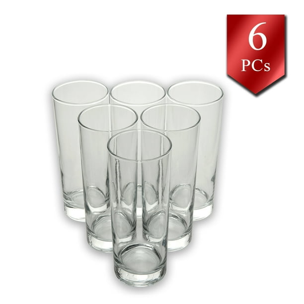 LAV Drinking Glass Set of 6, 12.2 oz360 cc Glasses Tumbler, Durable