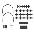 thumbnail image 4 of S SERENABLE Climbing Plants Trellis Sturdy Weather Resistant Space Saving Garden Trellis 90cm height, 4 of 9