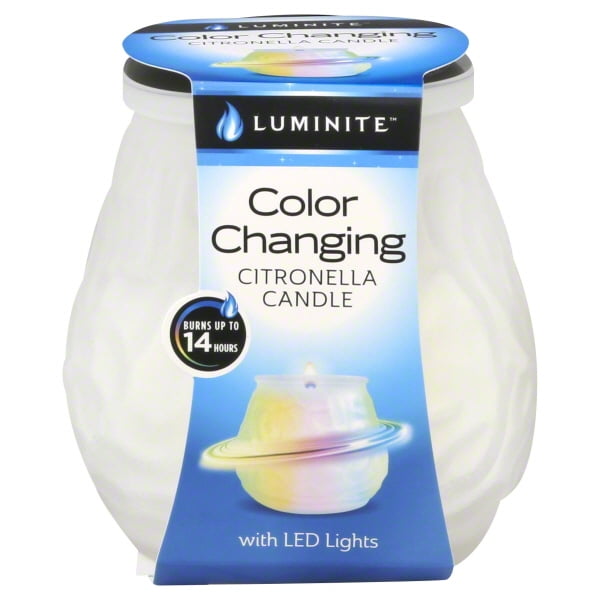 Luminite ColorChanging Citronella Candle with LED Lights, Polynesian
