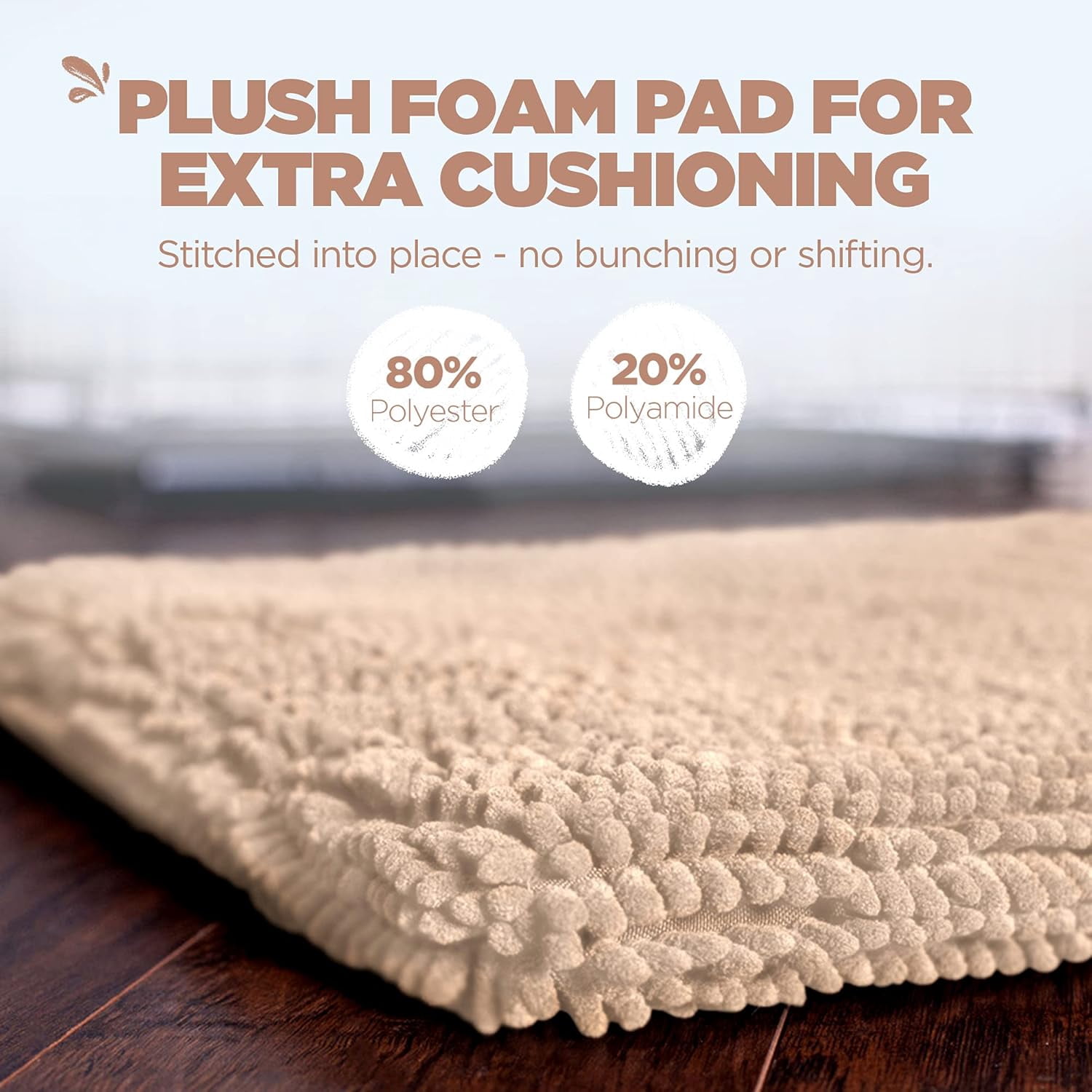 Soggy Doggy Crate Mate Dog Bed, Microfiber Chenille Dog Mats,  Dog Mats for Sleeping & Drying, Ultra-Absorbent Dog Beds & Furniture for Kennels or Crates, Beige, X-Large