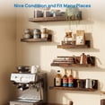 thumbnail image 6 of Floating Shelves, Sindcom Home Wood Shelf Wall Mounted, Set of 5, Multiple Sizes, Brown, 6 of 8