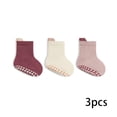 thumbnail image 2 of LYMAYTER 3 Pack ‌‌Baby Toddler Non-Slip Ankle Socks Cotton Grip Sole for Infants Kids Boys Girls Indoor Play‌, 2 of 7