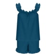 thumbnail image 5 of CAIVO Women Summer Solid Color Camisole Pullover Sleepwear Shorts Two Piece Pajama Tops With Bottoms Trendy Homewear, 5 of 6