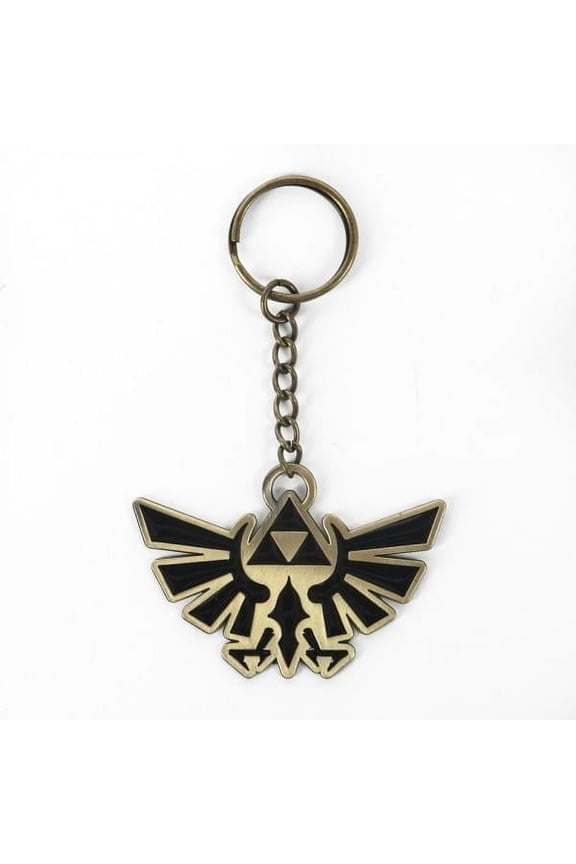 Nintendo Zelda Mens Black Metal Keychain