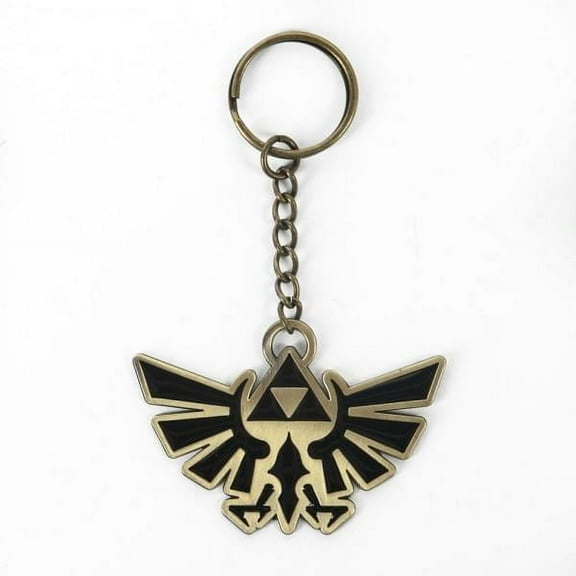Nintendo Zelda Mens Black Metal Keychain
