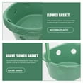 thumbnail image 4 of HOOWIFFY 5Pcs Sturdy Plastic Flower Basket Green Handheld for Chrysanthemum and Flower Use, 4 of 5