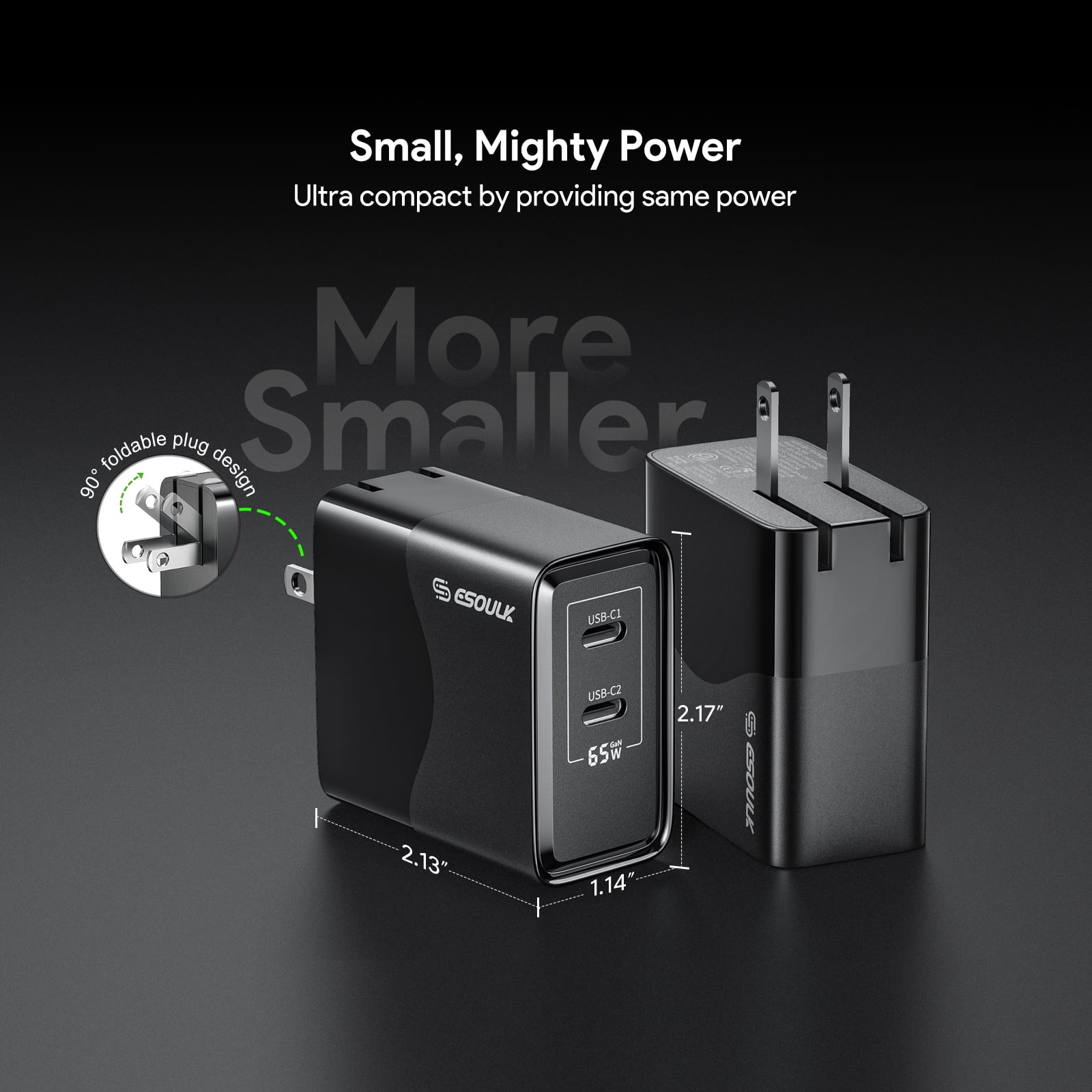 For Samsung Galaxy S25 FE 65W Fast Home Wall Travel Charger PD USB C - Wall Home Charger Only