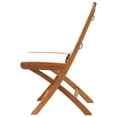 thumbnail image 3 of Teak Wood Miami Folding Outdoor Patio Side Chair, A-Grade Teak Wood and Batyline (set of 2), 3 of 5