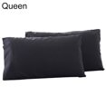 thumbnail image 1 of Trayknick 2Pcs Solid Color King Queen Pillow Case Home Bedroom Bed Cushion Cover Decor, 1 of 13